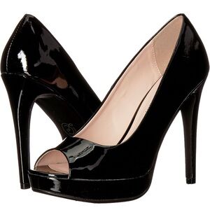 Chinese Laundry peep-toe patent heels